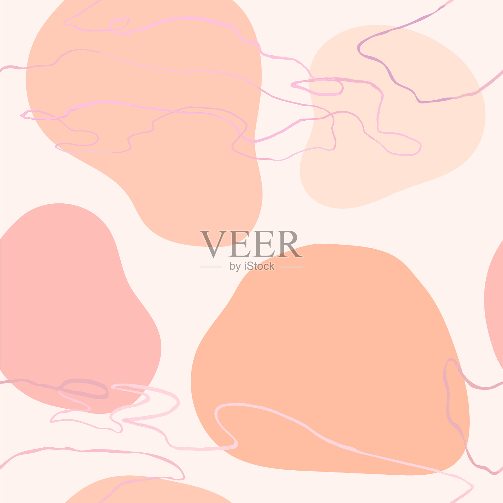 无缝图案用彩色手绘抽象插画图片素材