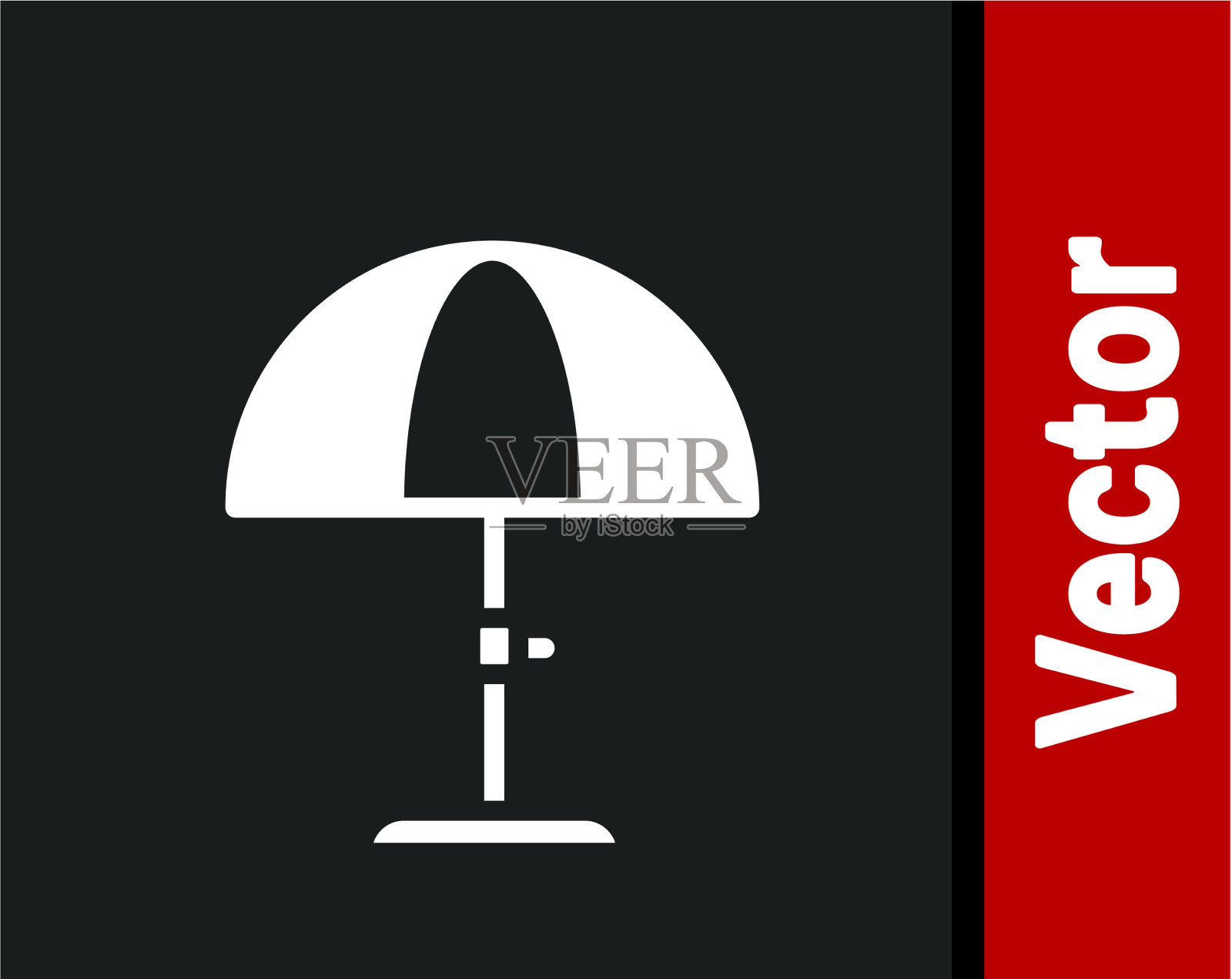 白色遮阳伞的海滩图标图标素材