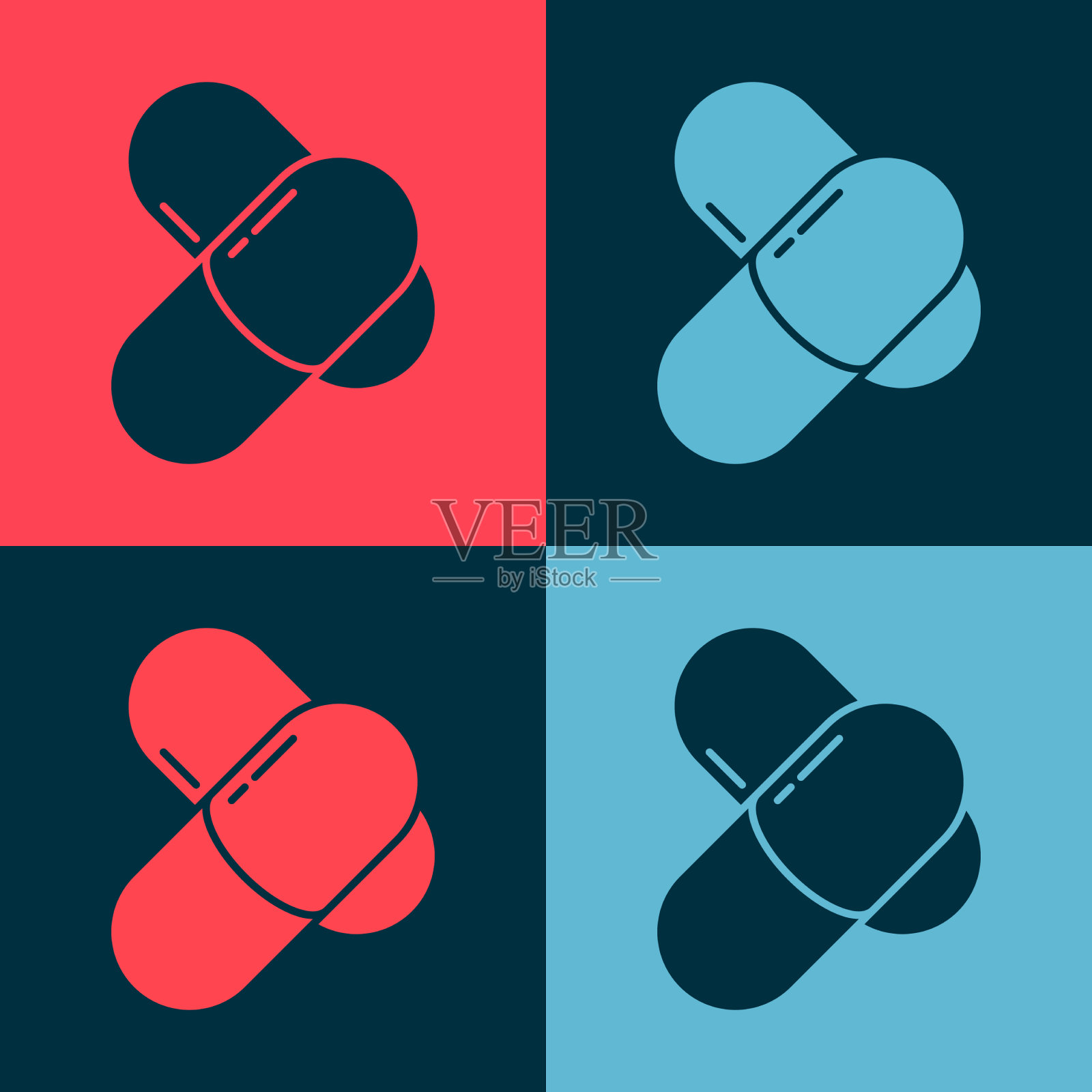 波普艺术运动营养健美蛋白图标素材