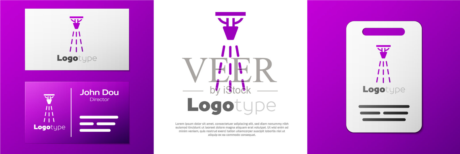 标志式消防喷淋系统图标隔离插画图片素材