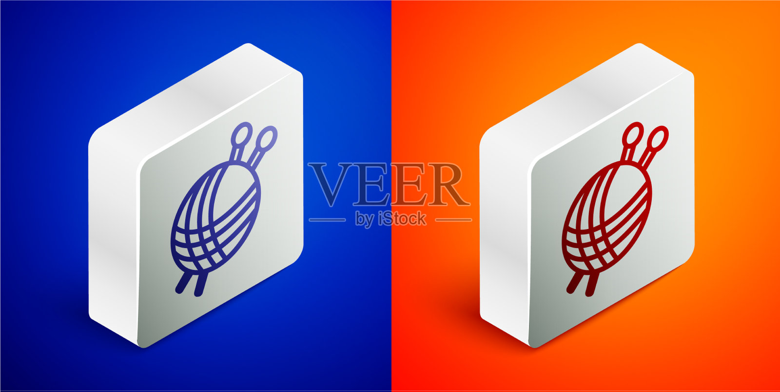 带针的等距线球图标素材