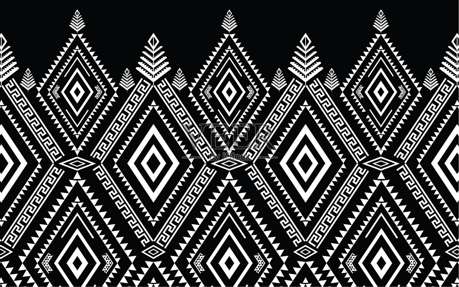 阿兹特克族几何印花图案设计插画图片素材