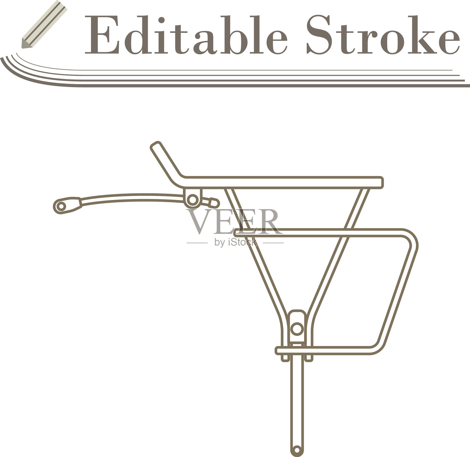 自行车行李架图标插画图片素材