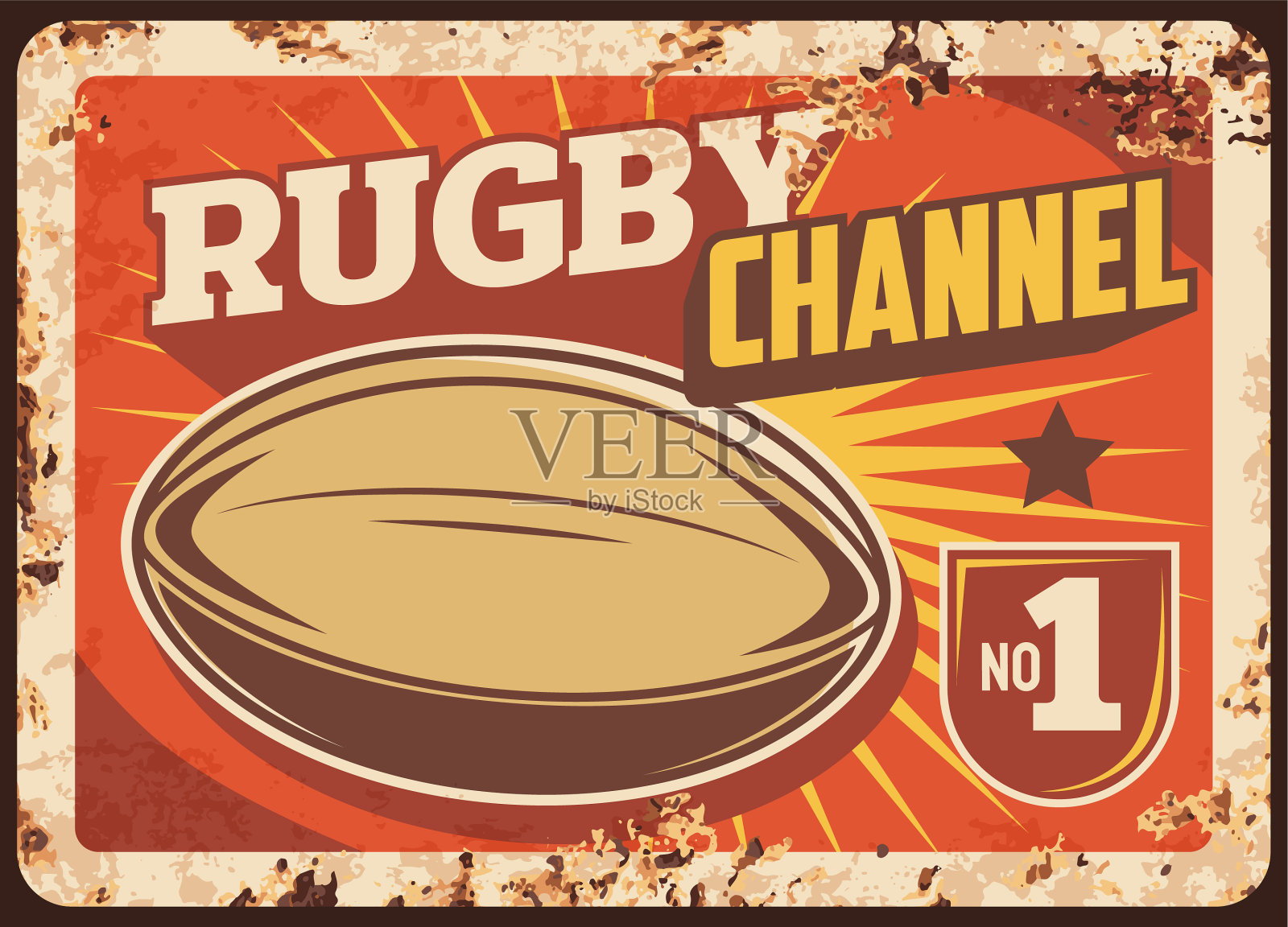 Rugsport通道生锈的金属板插画图片素材