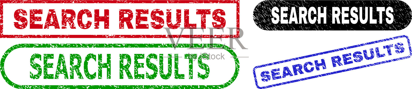 搜索结果矩形印章使用不洁净插画图片素材