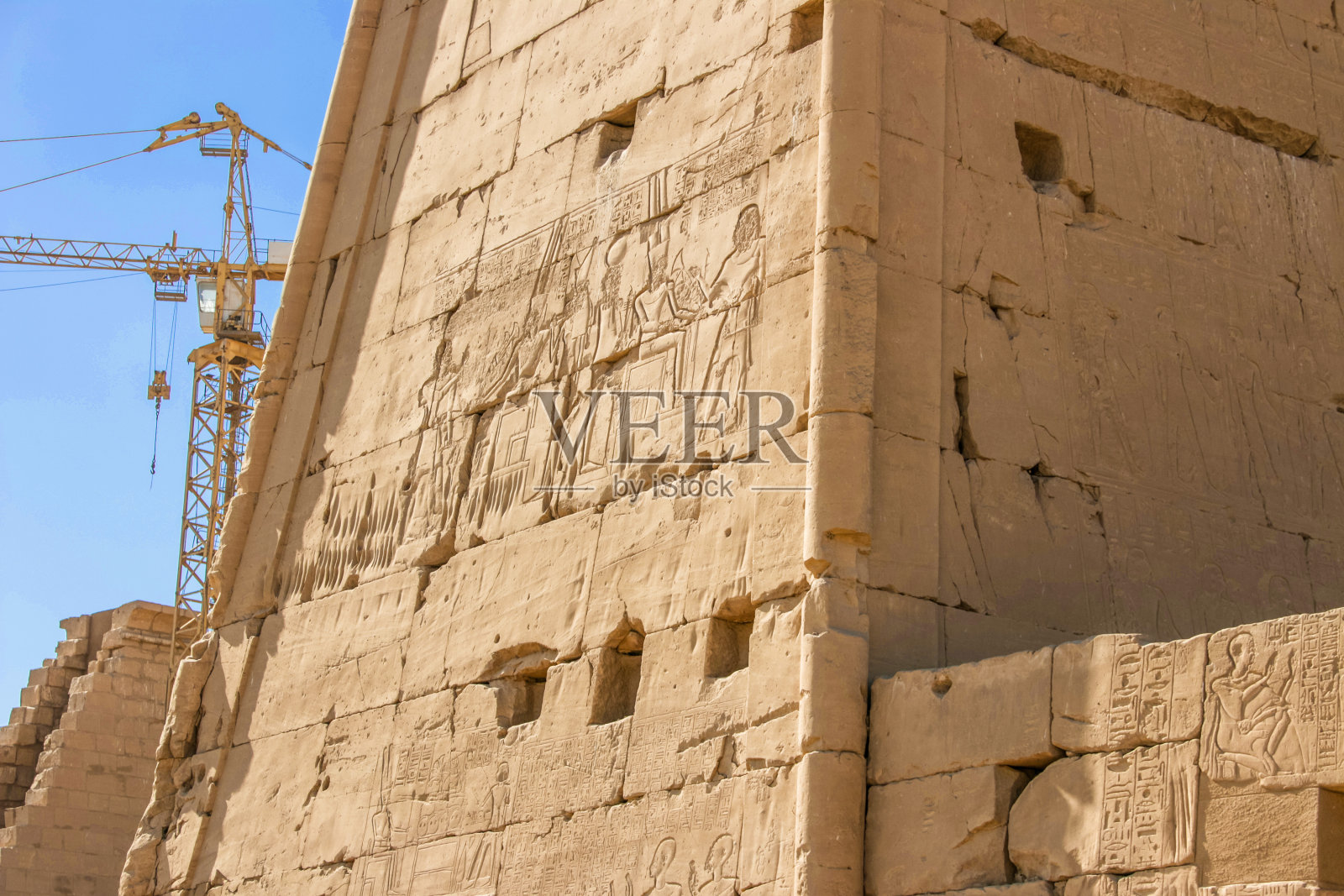 埃及卡纳克神庙遗址，卢克索最大的露天博物馆照片摄影图片
