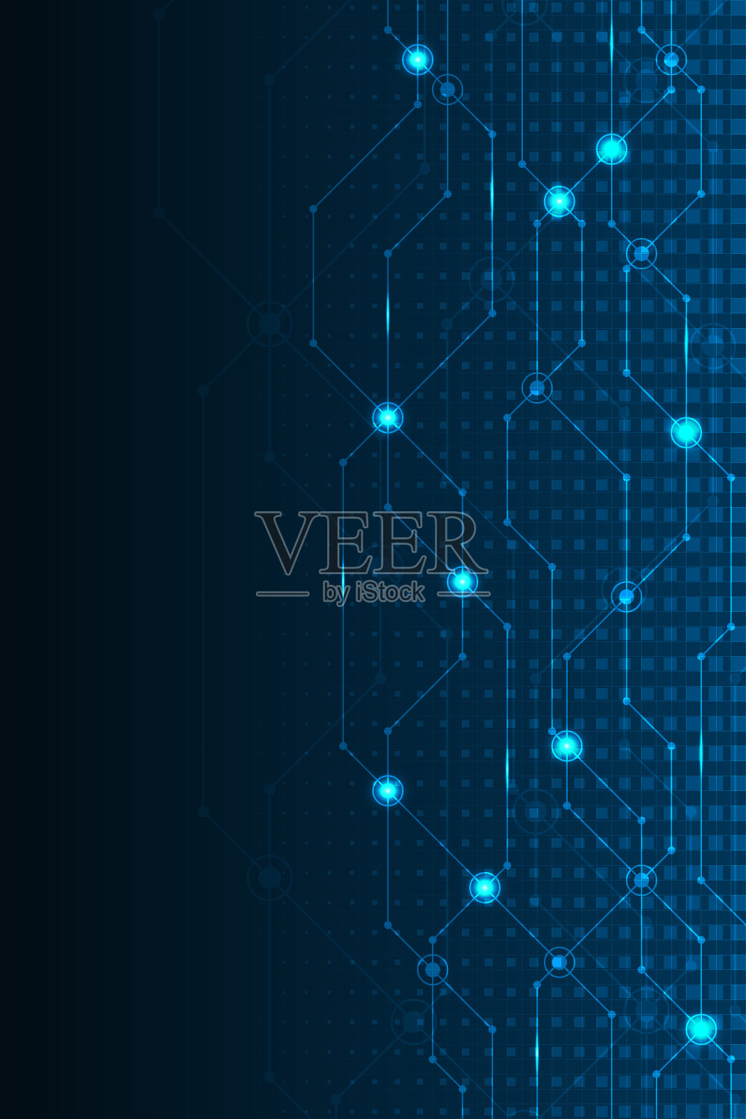 设计中的电子电路板的概念。插画图片素材