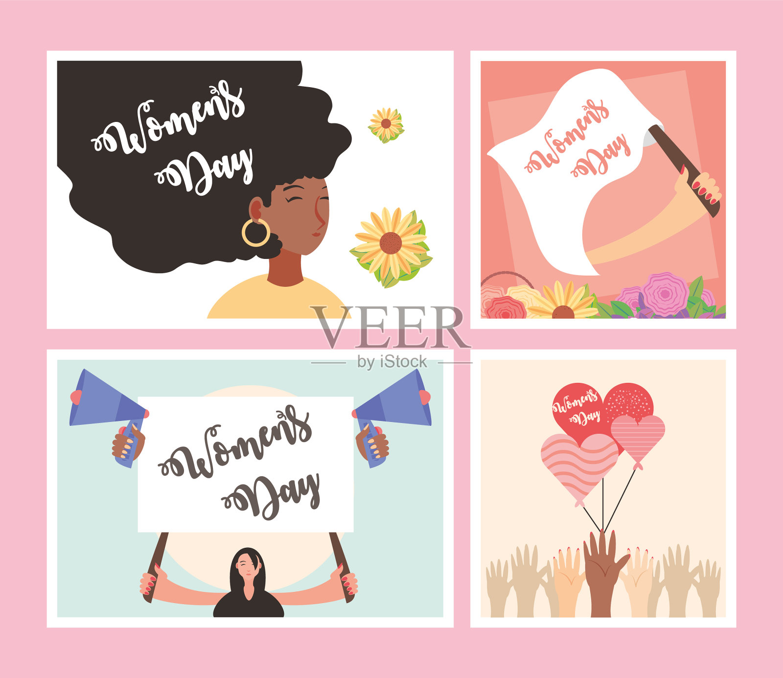 妇女节国际庆祝运动插画图片素材