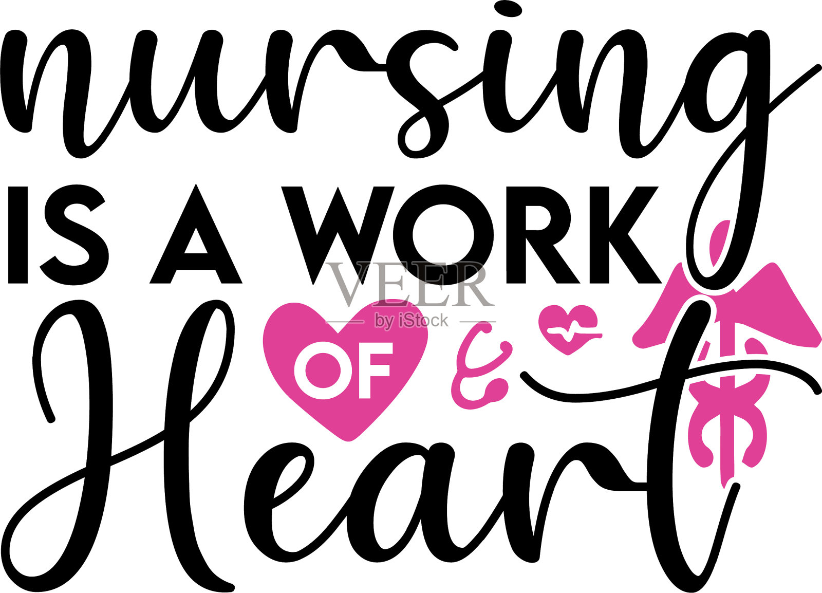 护理是一种用心工作的工作插画图片素材