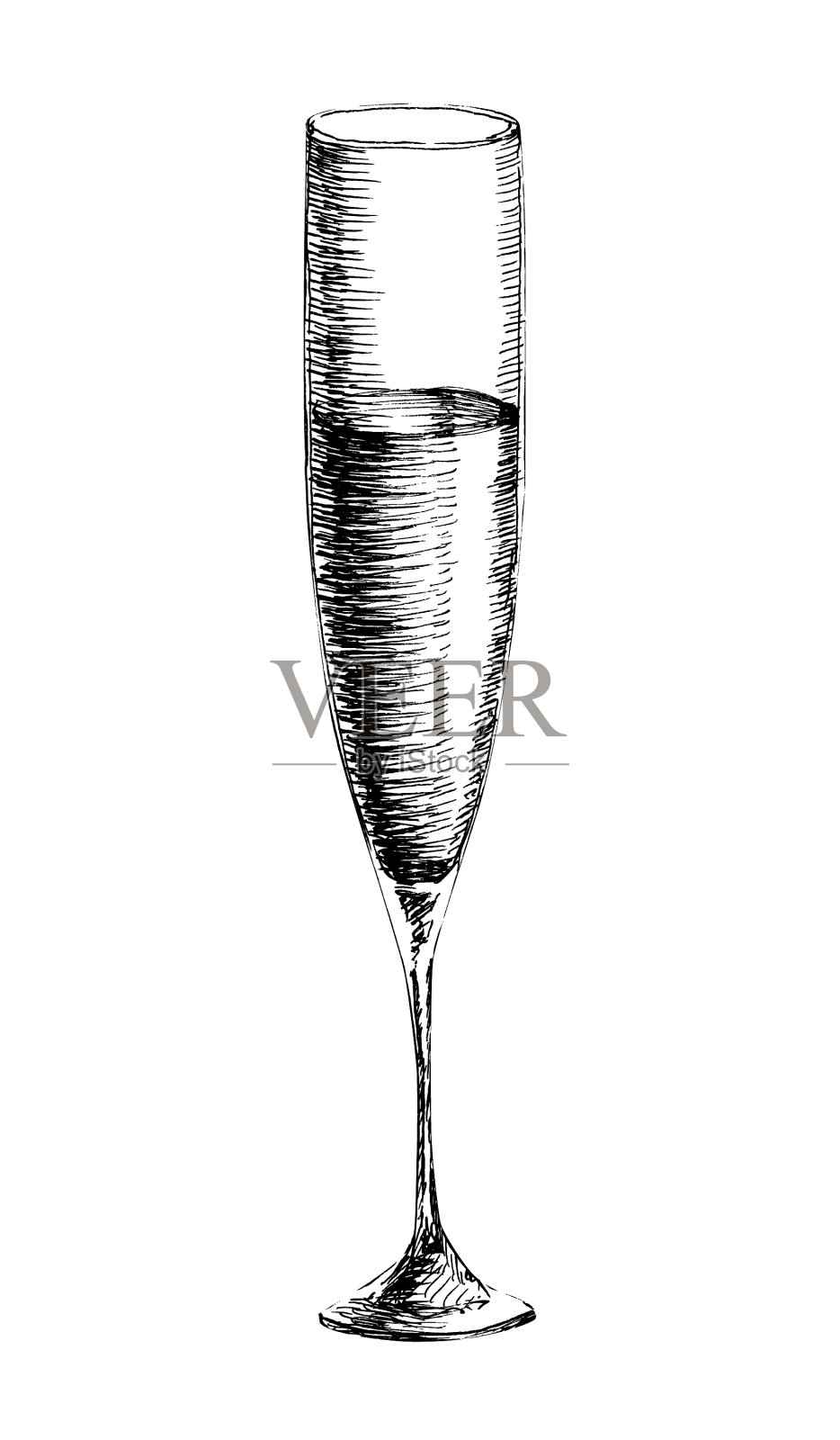 单色手绘草图插画图片素材