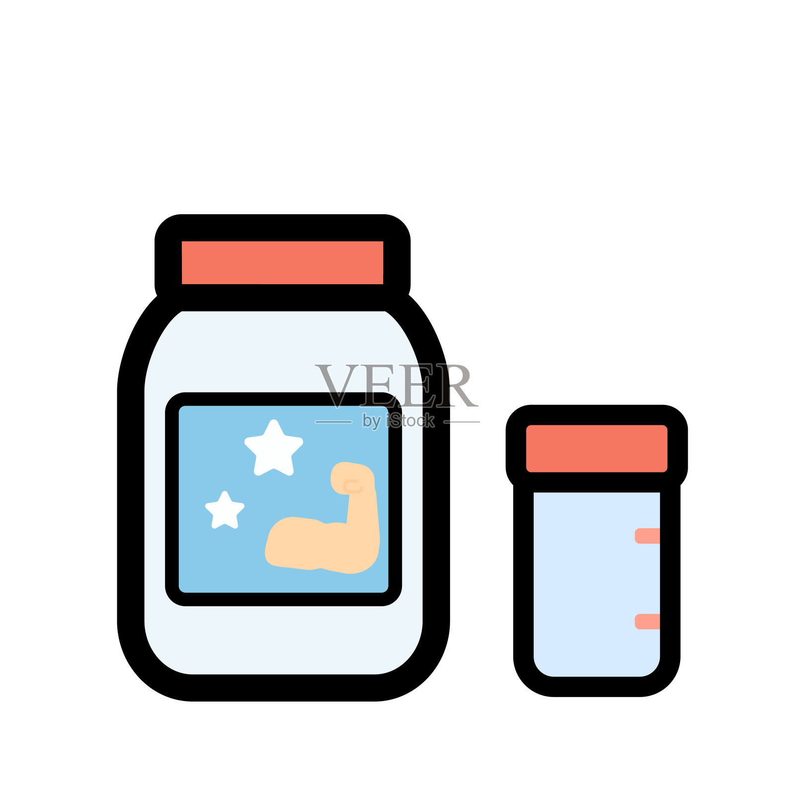 简单可爱的蛋白质饮料剪辑艺术设计元素图片