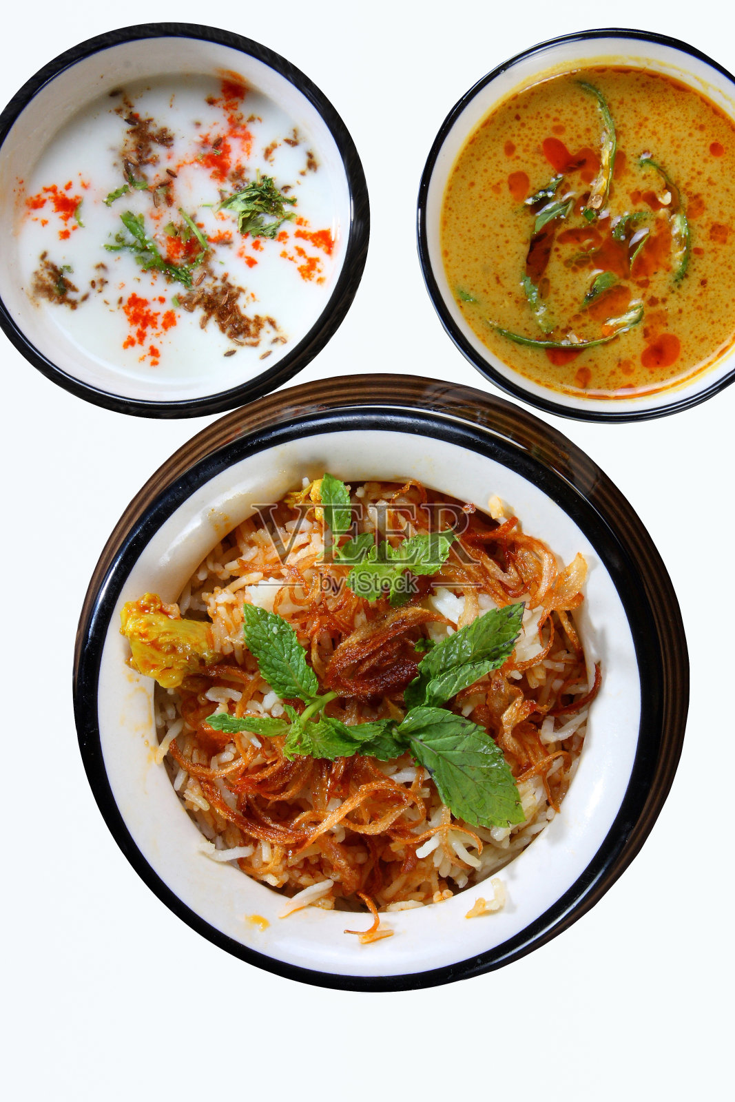 Hyderabadi印度比尔亚尼菜照片摄影图片