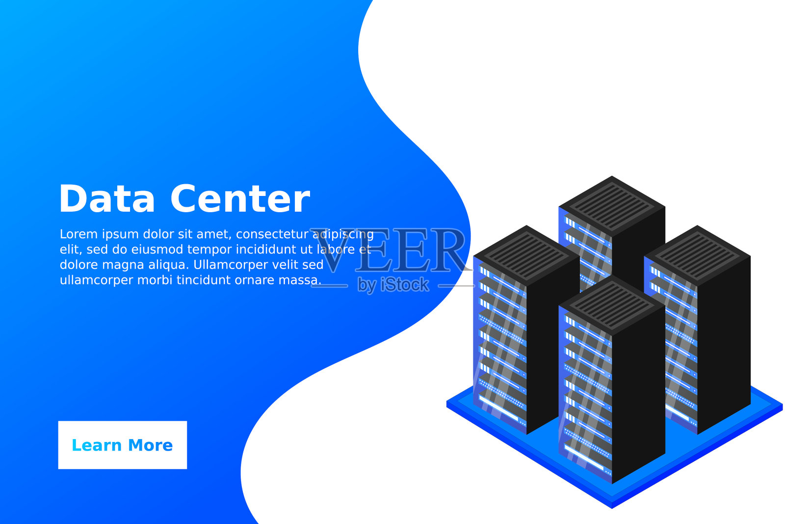 主机驱动服务器高科技概念插画图片素材