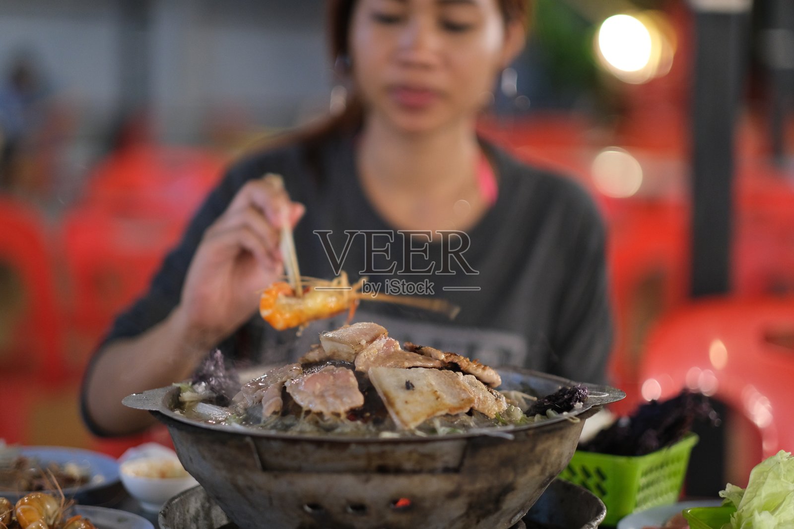 泰国吃自助餐照片摄影图片