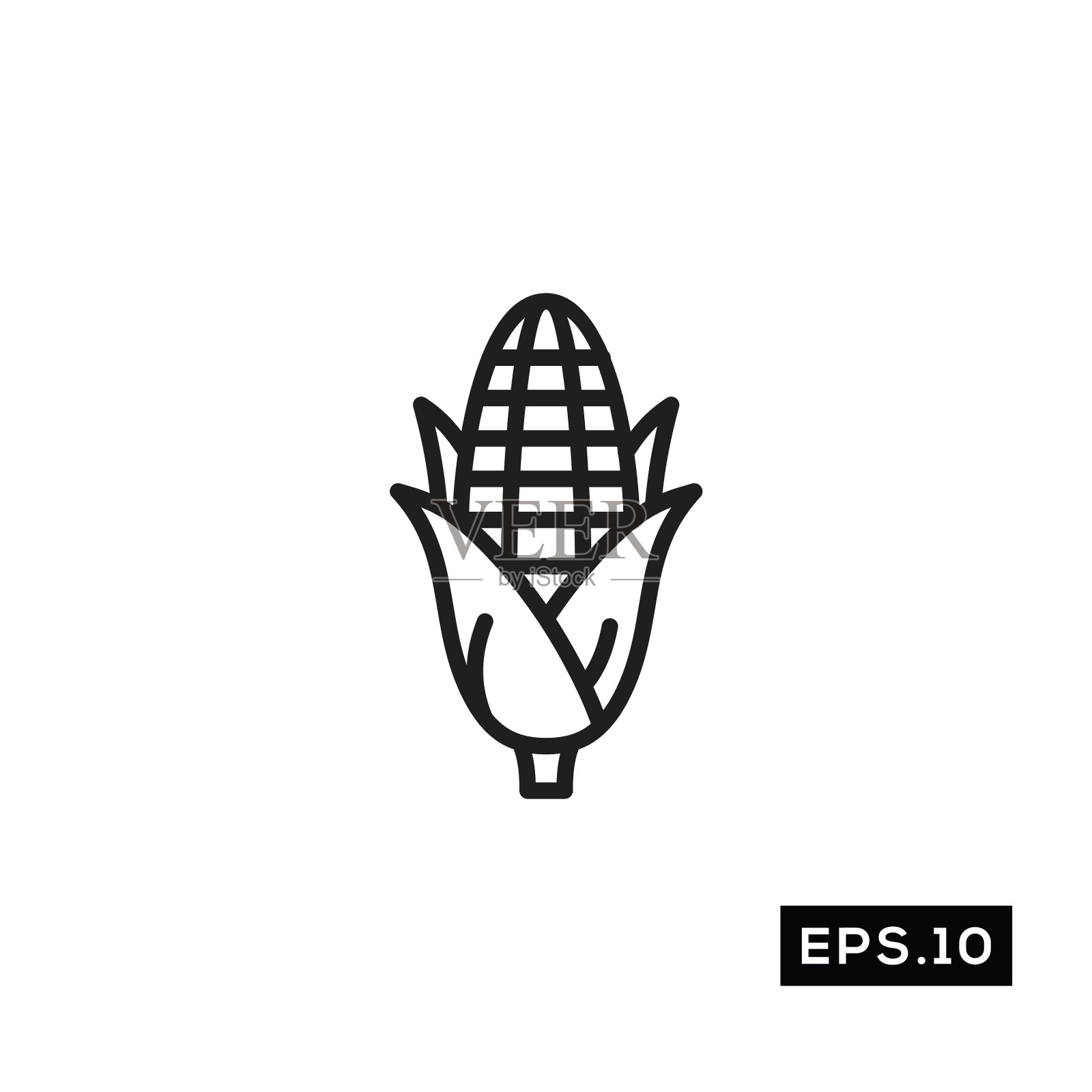 玉米线图标玉米符号插画图片素材