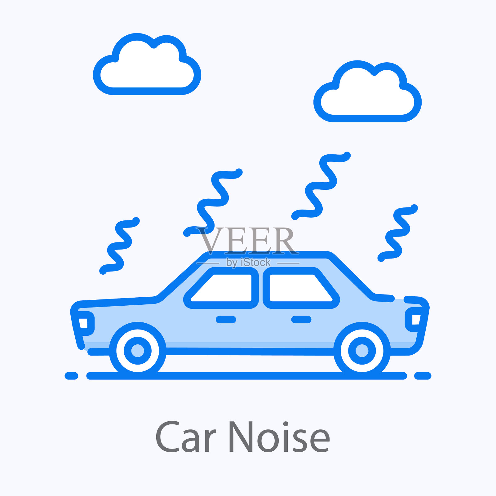 汽车的噪音插画图片素材
