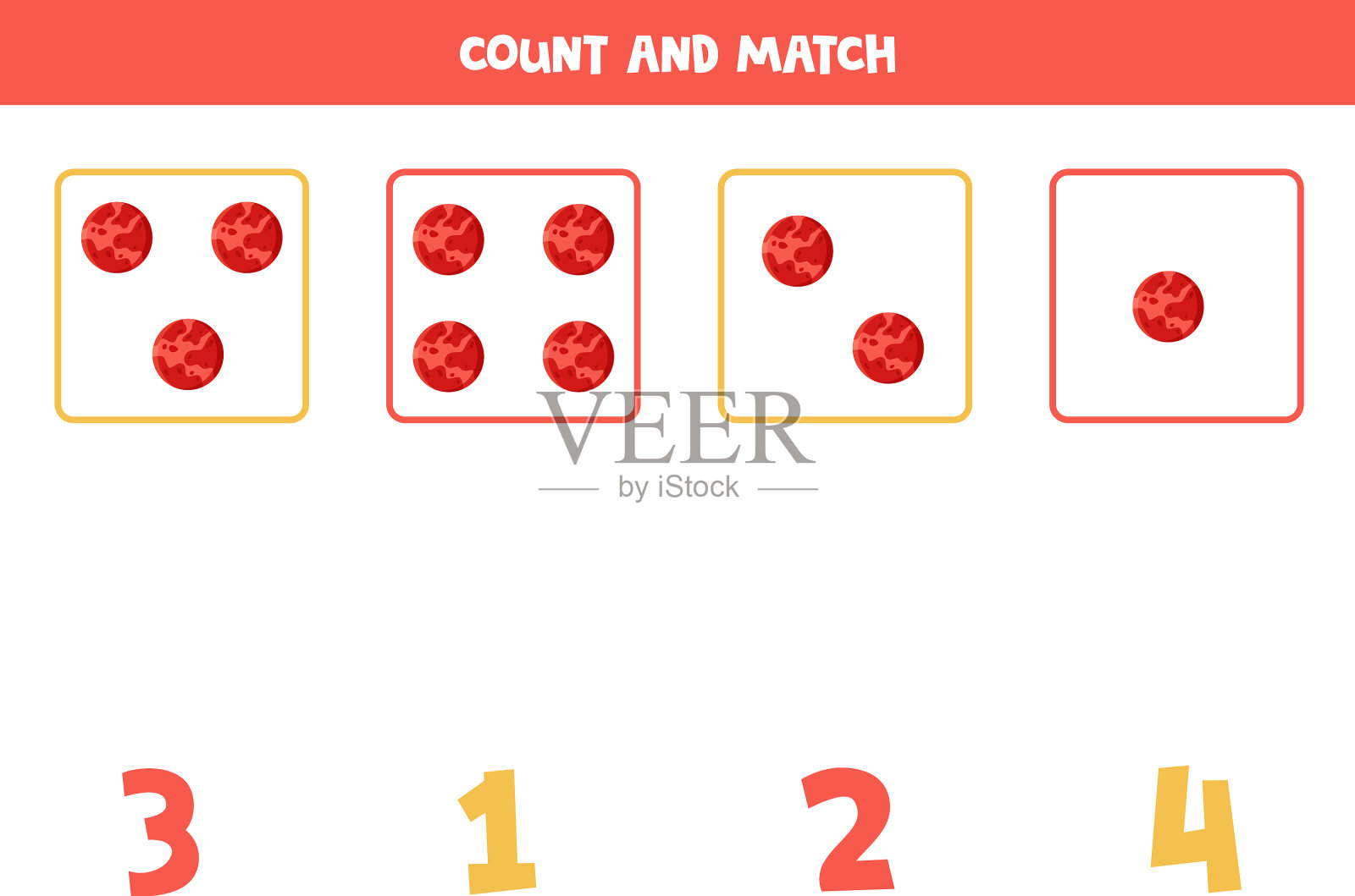 数数数学游戏与卡通星球火星插画图片素材
