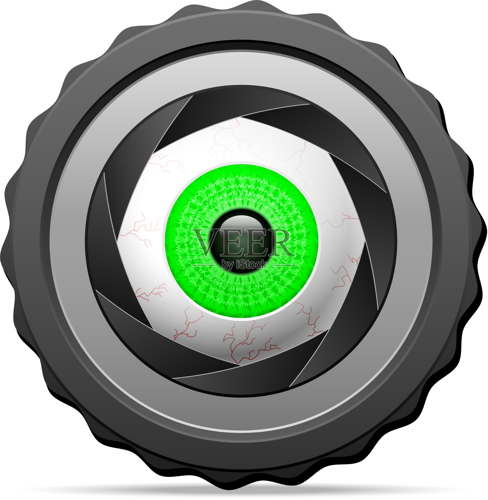 照片相机的眼睛插画图片素材