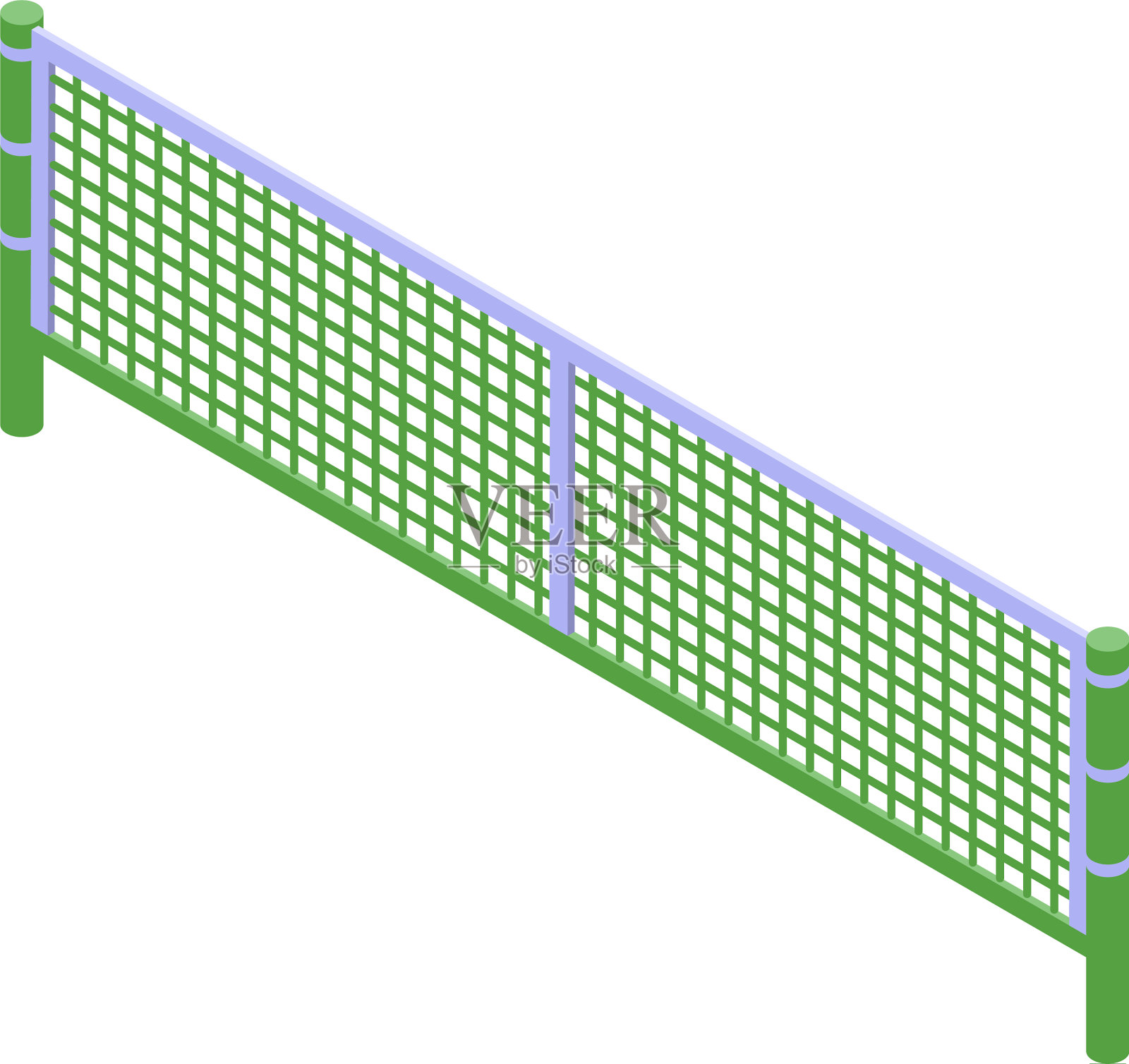 网球网图标等距风格插画图片素材