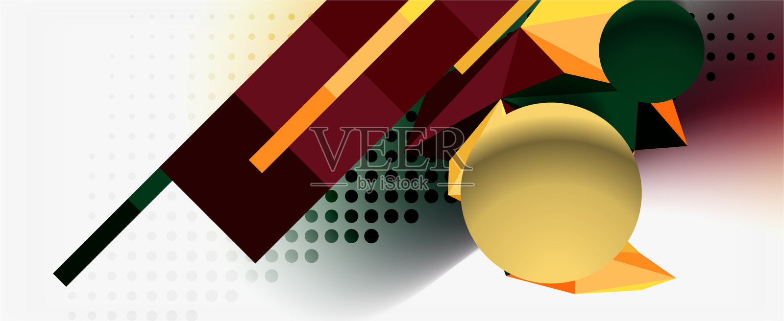 新潮的3d几何构图设计模板设计模板素材