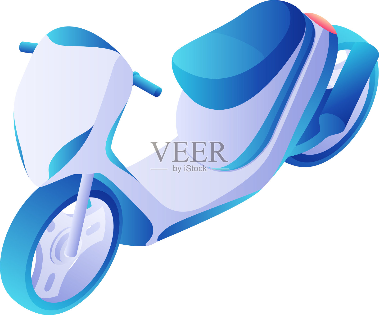 高速摩托车等距现代城市白色设计元素图片