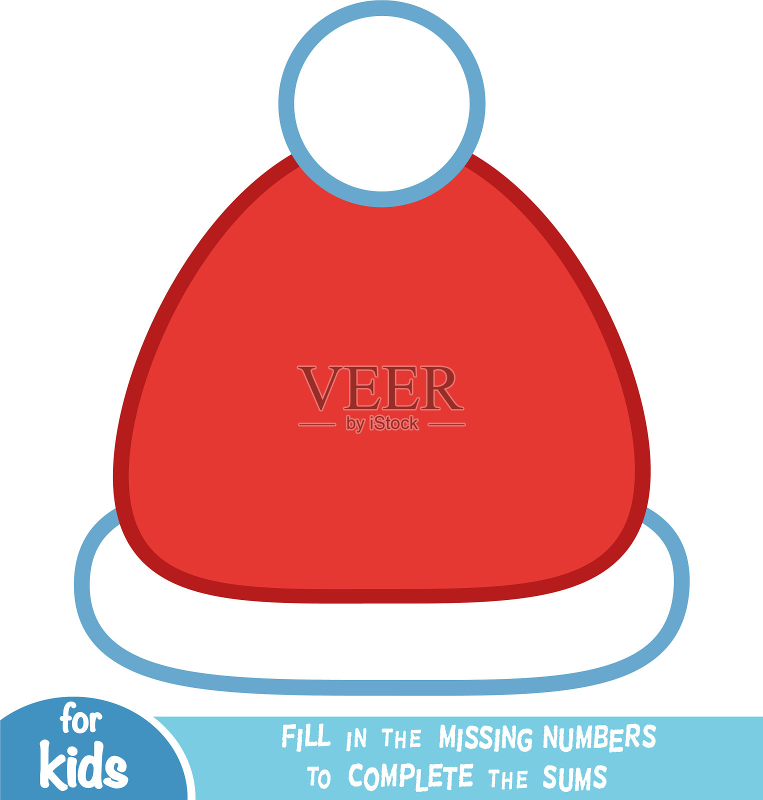 儿童数数游戏的教育插画图片素材