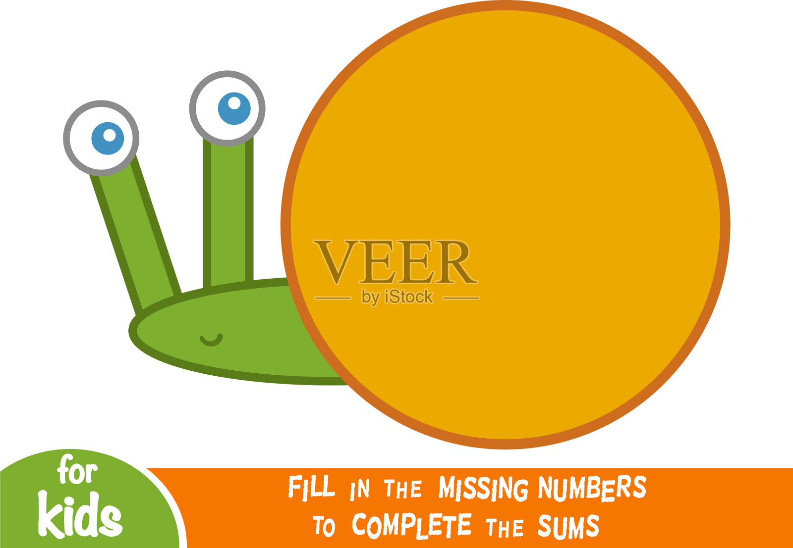 儿童数数游戏的教育插画图片素材