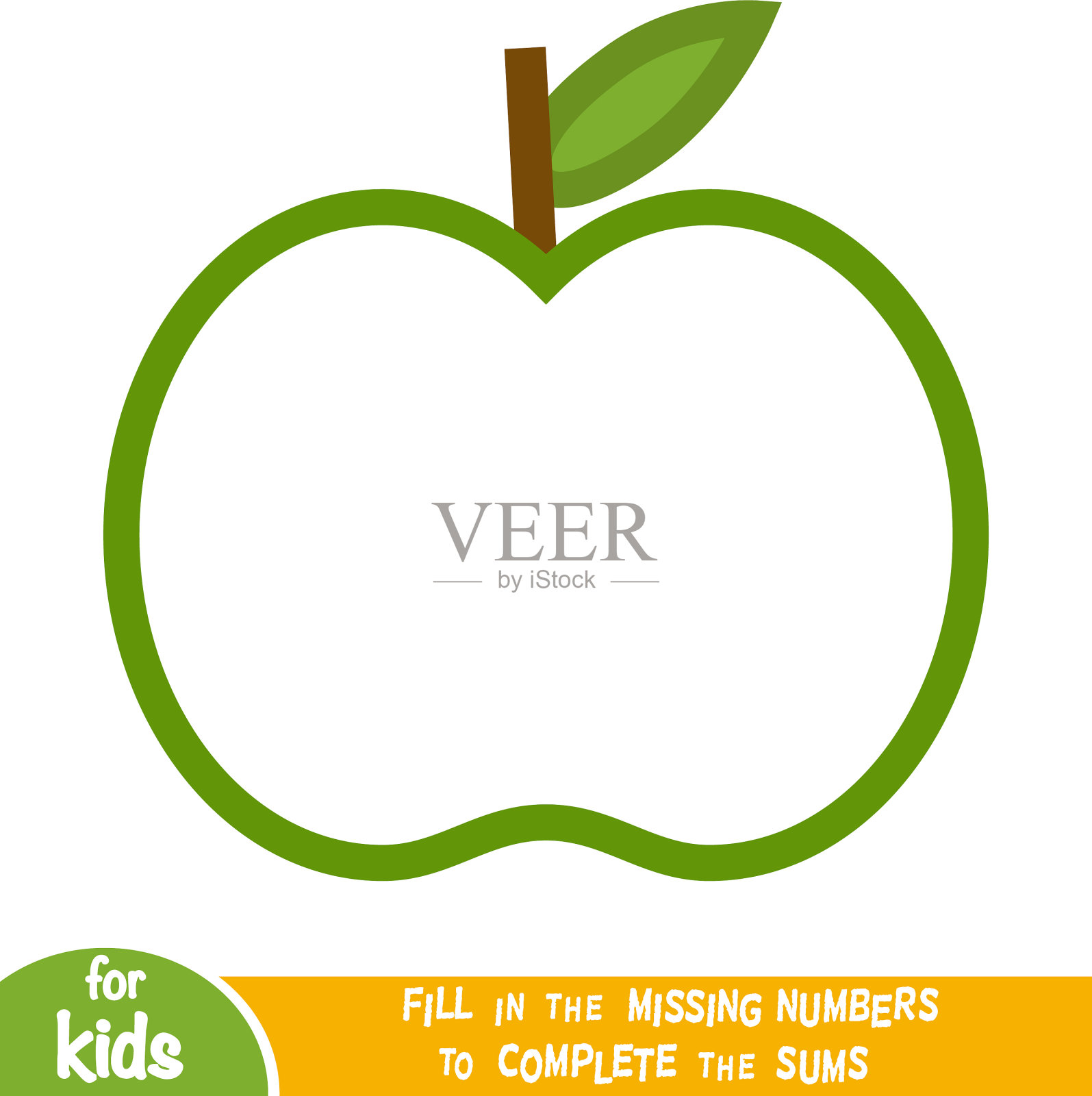 儿童数数游戏的教育插画图片素材