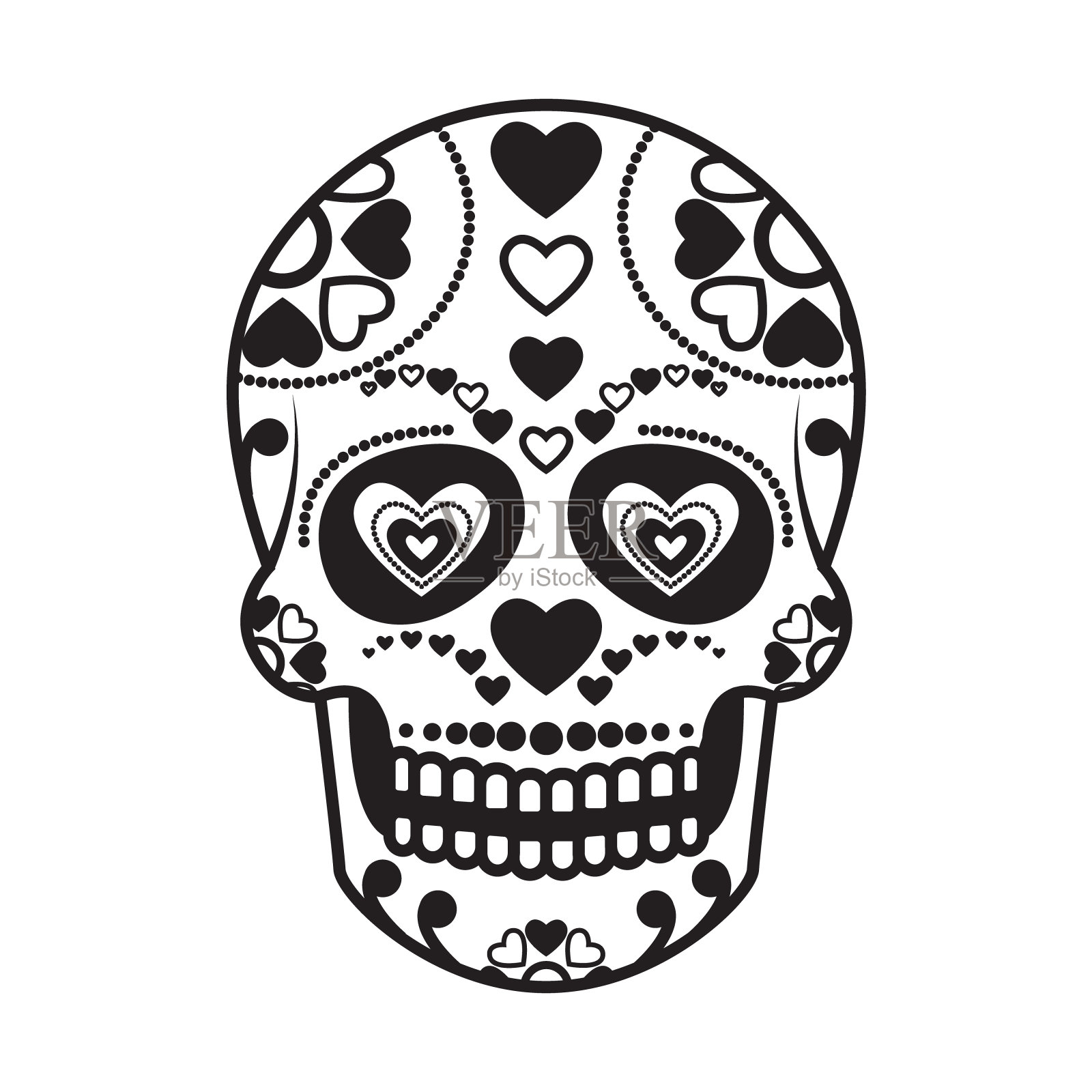 墨西哥头骨象征插画图片素材