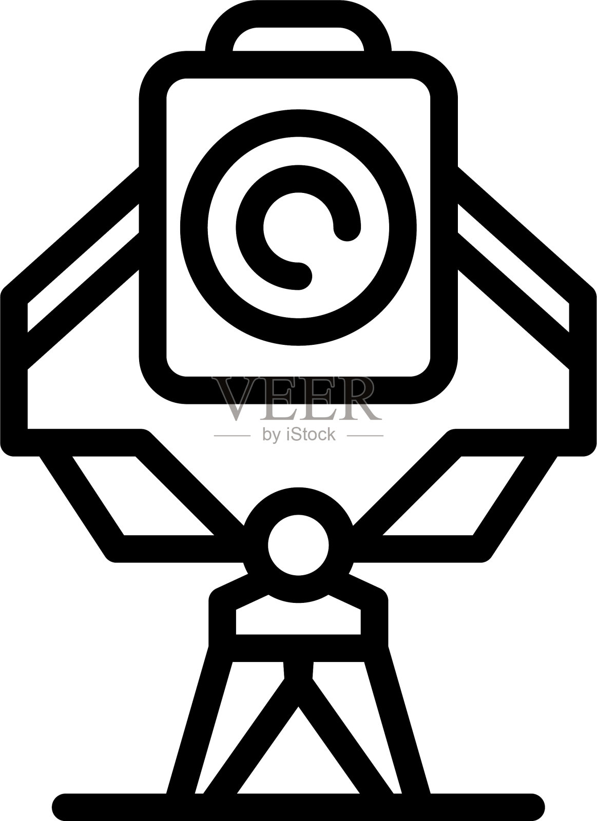 构建器设备图标轮廓样式插画图片素材