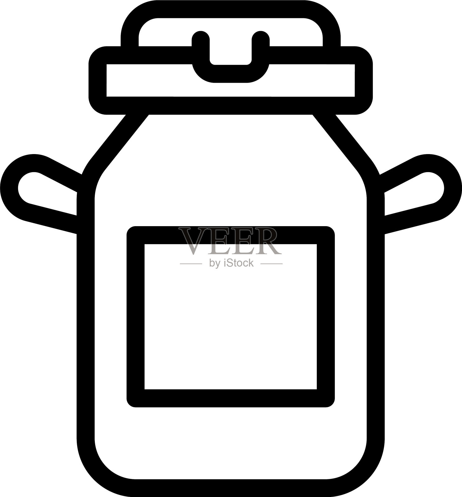 牛奶桶图标轮廓风格插画图片素材