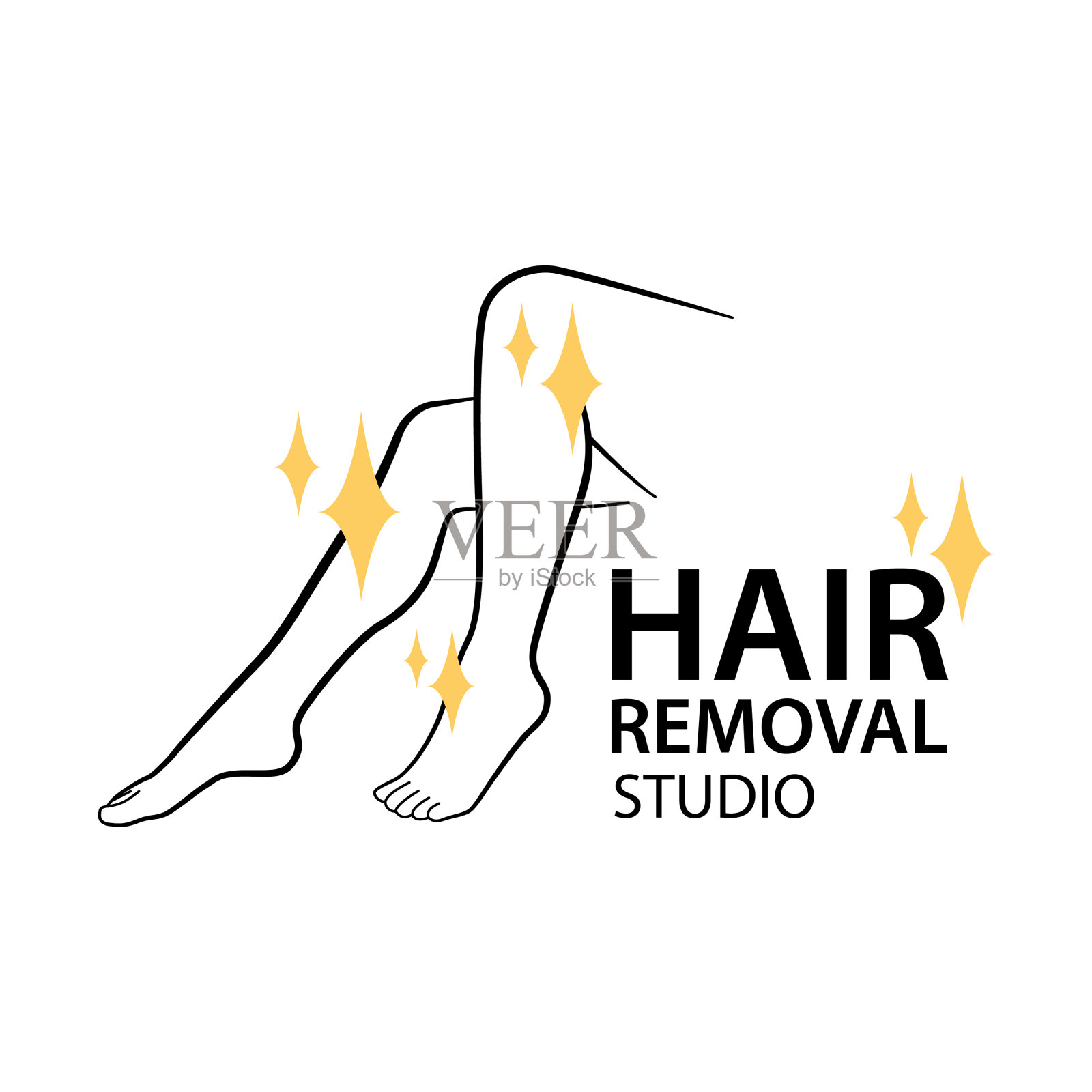 商标脱毛工作室插画图片素材