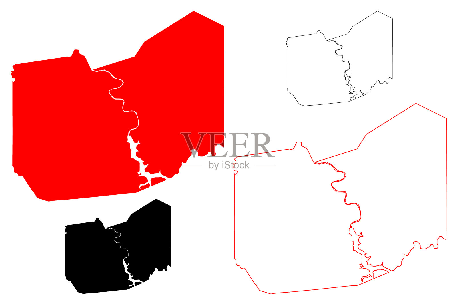 美国西弗吉尼亚州泰勒县插画图片素材