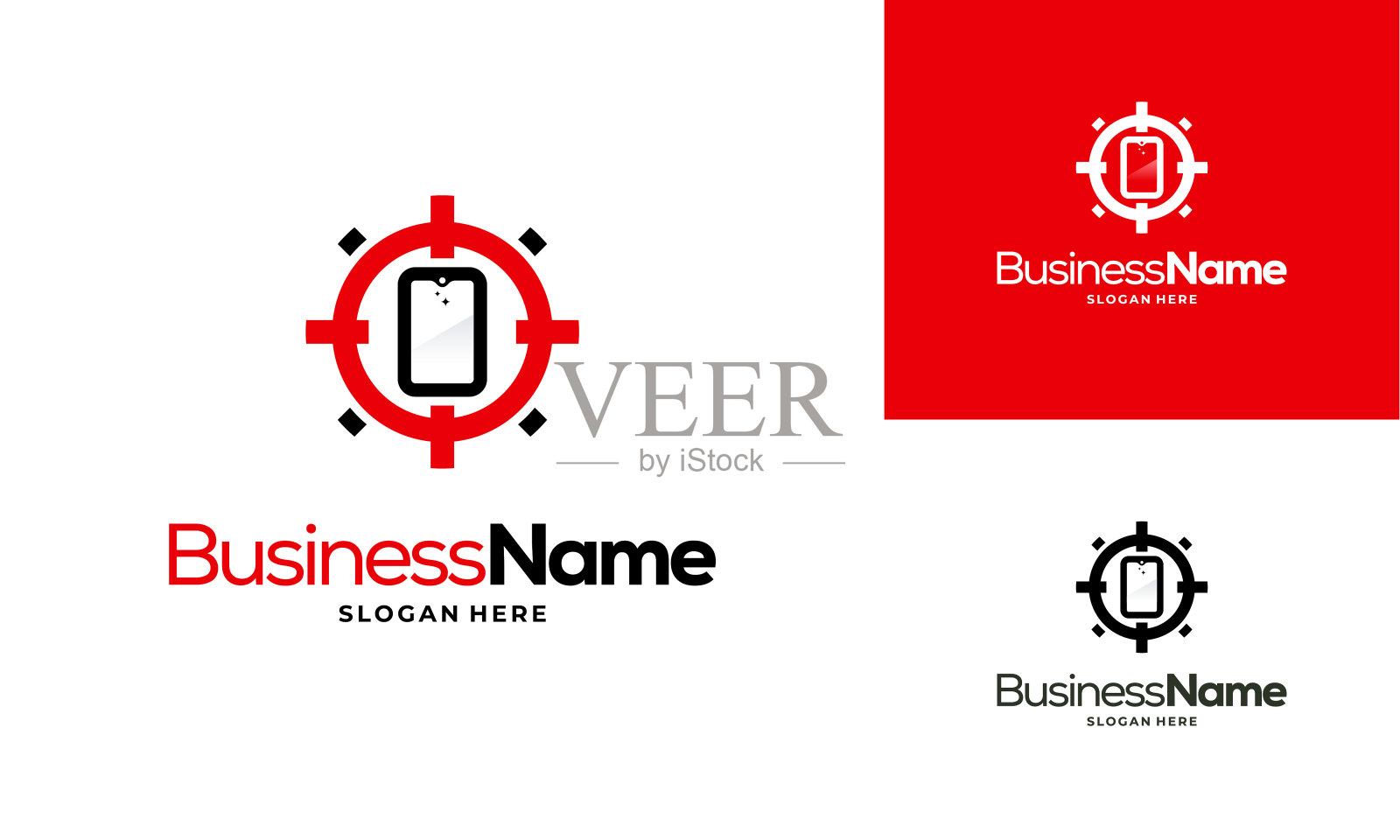 手机猎人标志设计概念向量，手机商店标志设计符号，科技标志设计模板素材