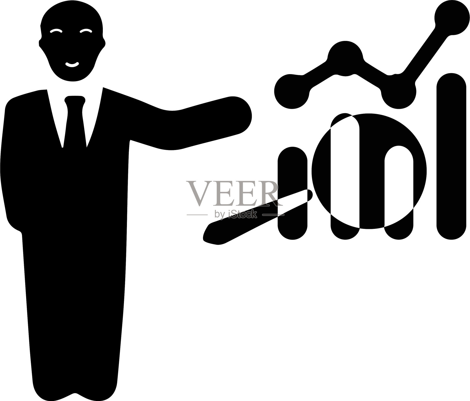 企业管理黑色图标图标素材