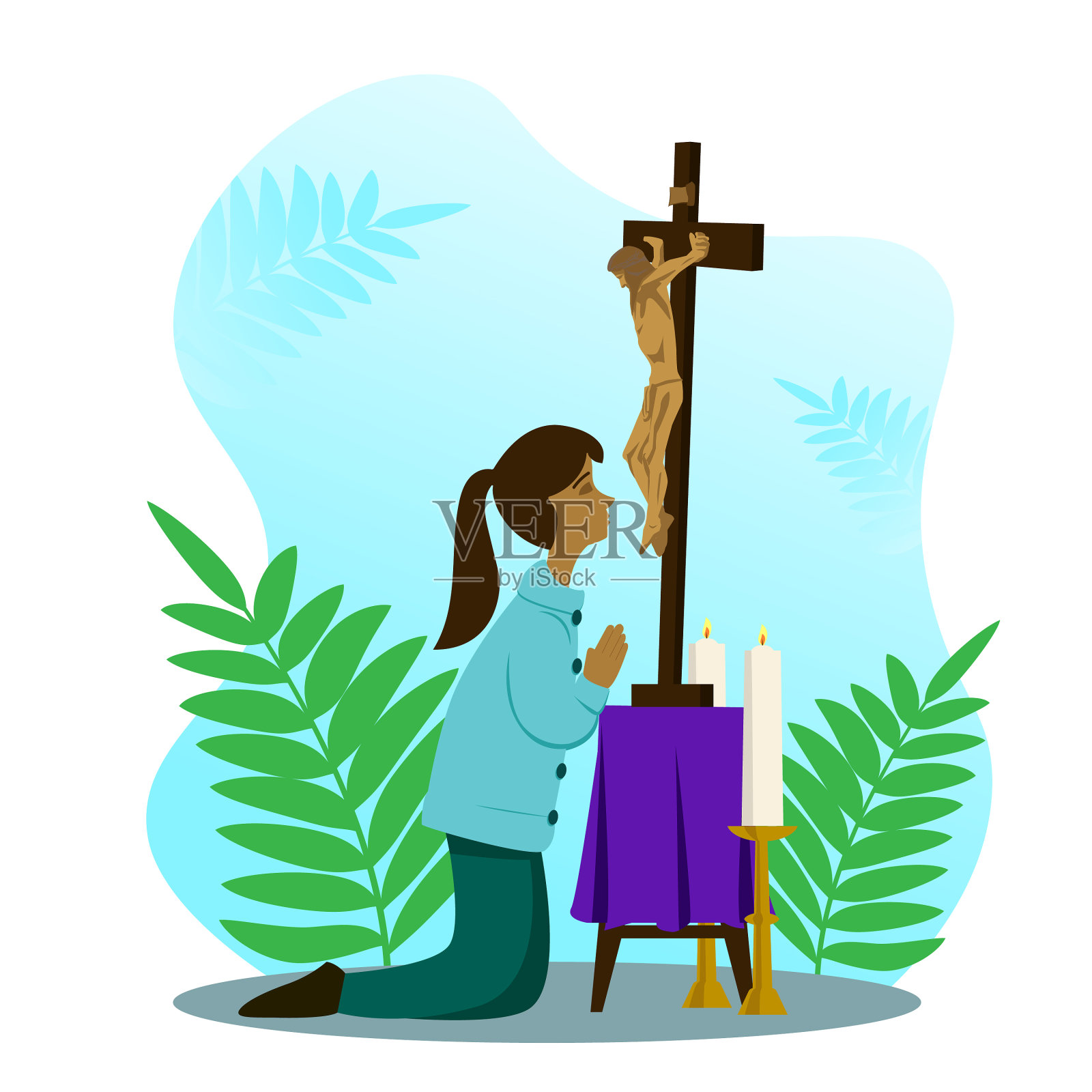 吻插画图片素材