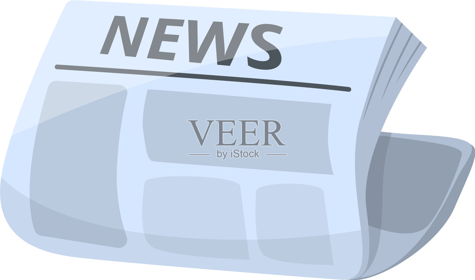 发行报纸图标卡通风格设计元素图片