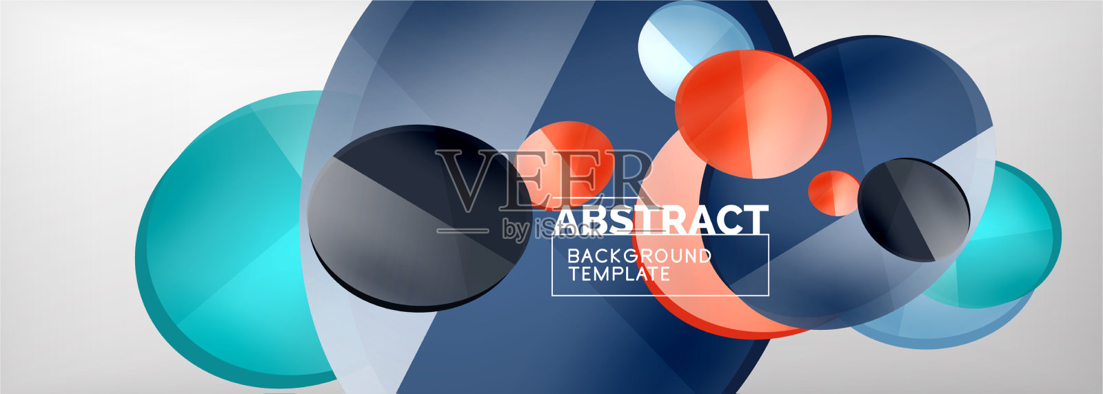 抽象光滑圆形背景插画图片素材