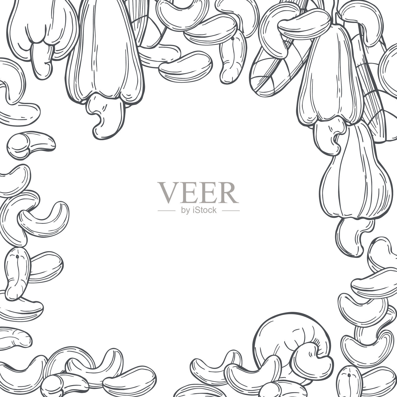 腰果的背景插画图片素材