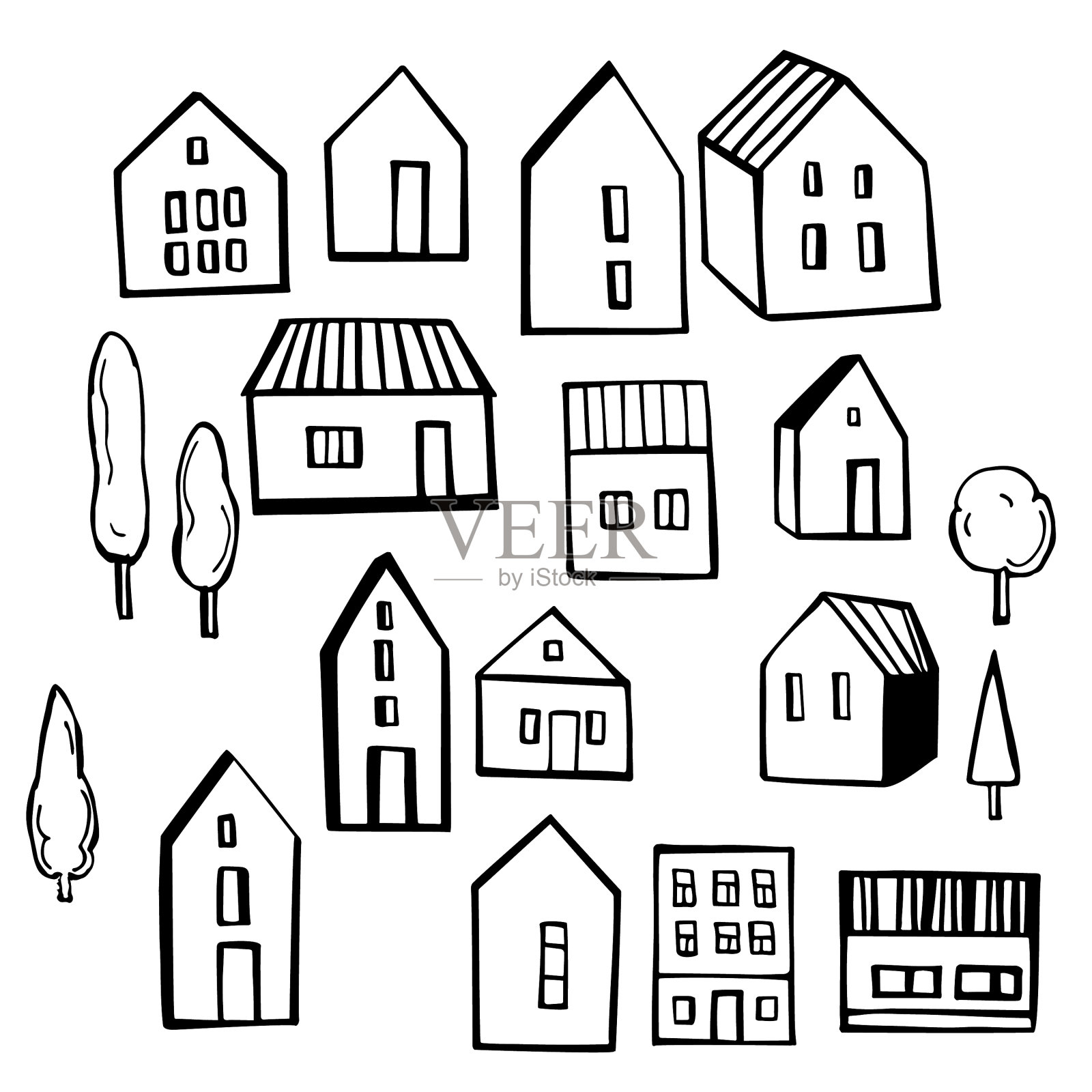 房子插画图片素材