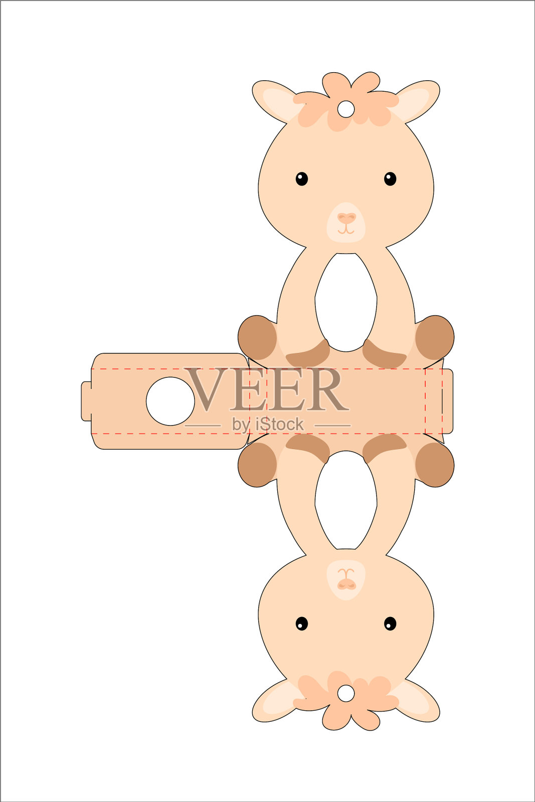 可爱的复活节蛋持有人羊驼模板零售插画图片素材