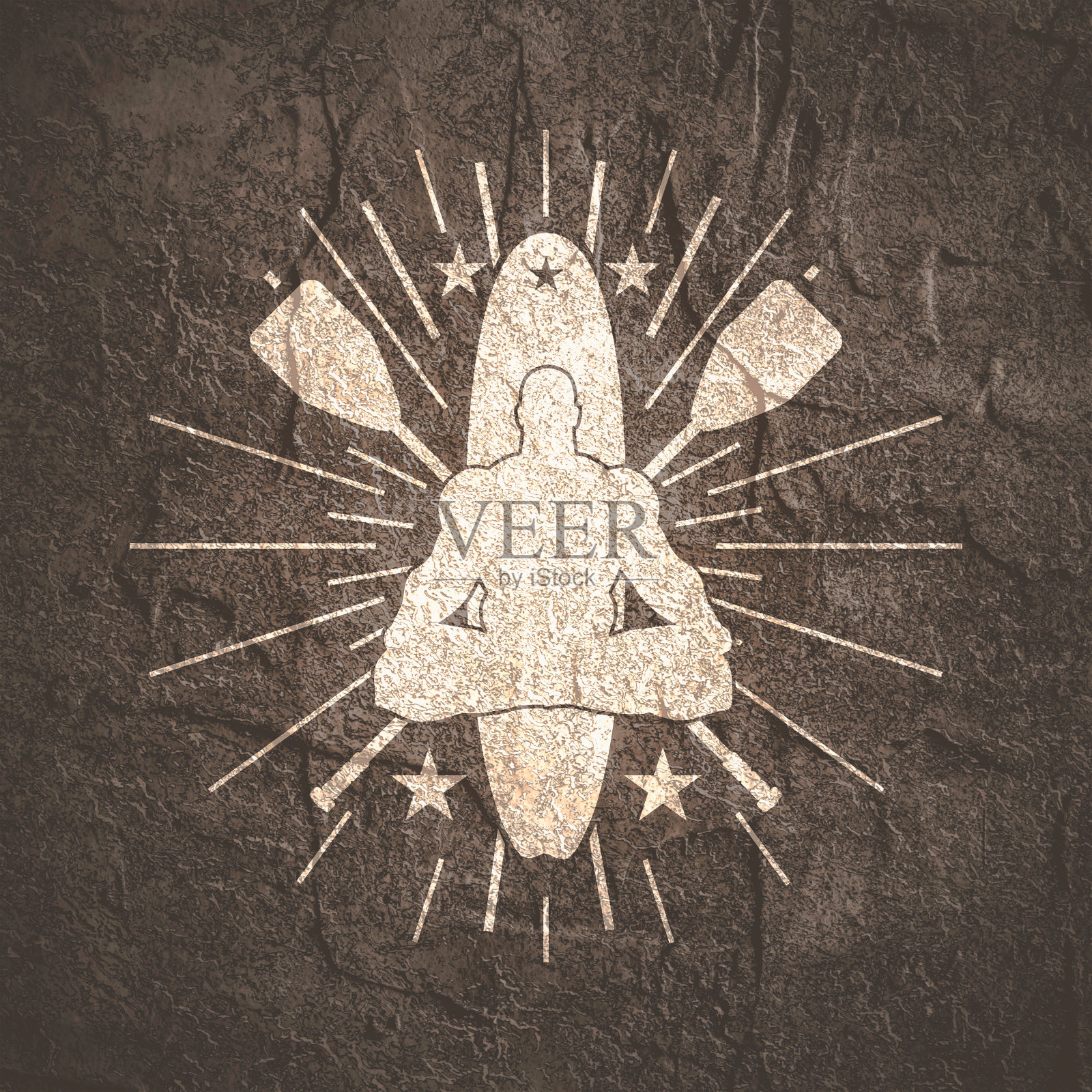 划板瑜伽冥想。健康的生活方式的概念插画图片素材