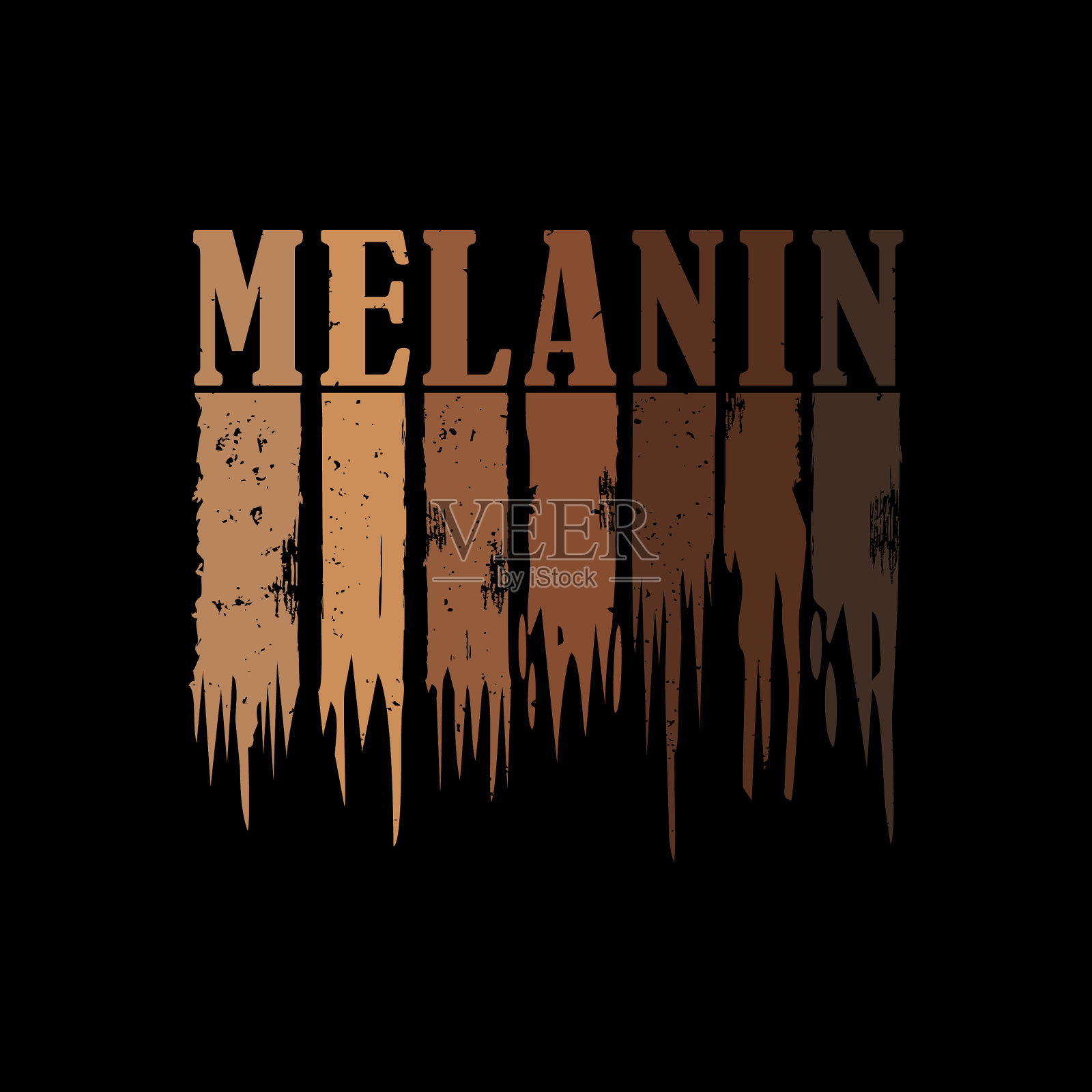 黑色素美国黑人插画图片素材