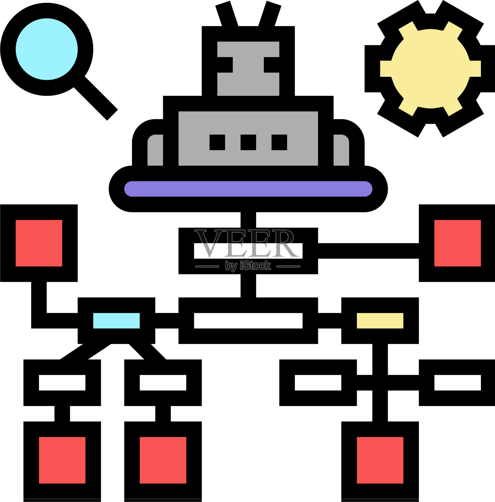 调试，研究和修复颜色图标设计元素图片