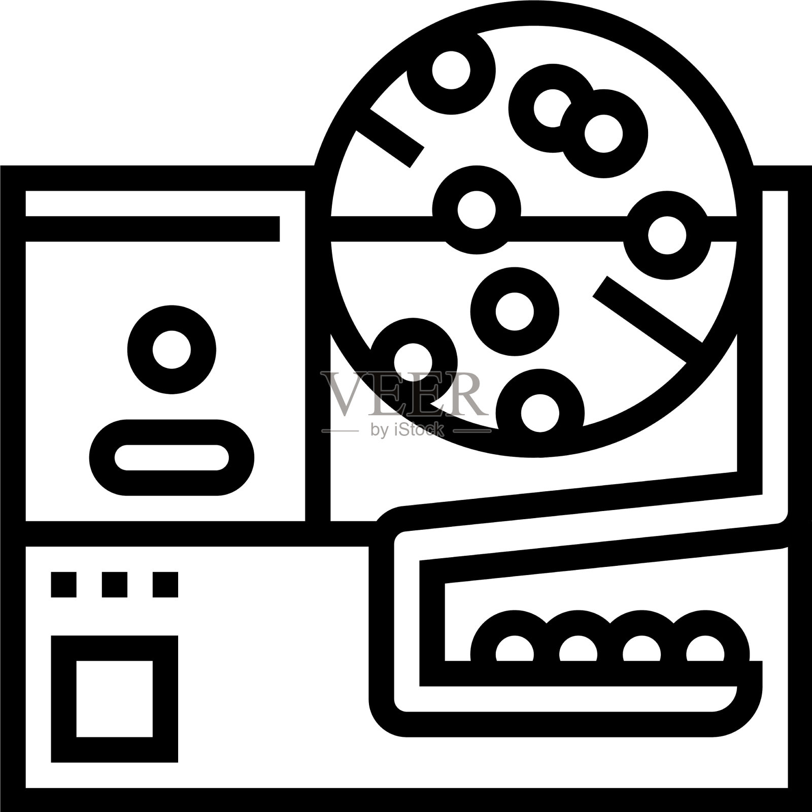 幸运轮彩票线图标图标素材