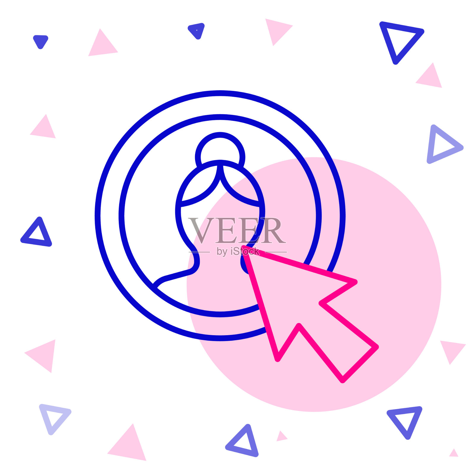 行创建帐户屏幕图标隔离在白色插画图片素材