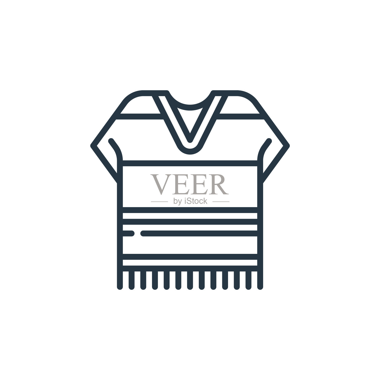 雨披图标向量从五月节概念。薄线说明雨披可编辑的笔触。线形雨披标识用于web和移动应用程序，标志，印刷媒体。插画图片素材