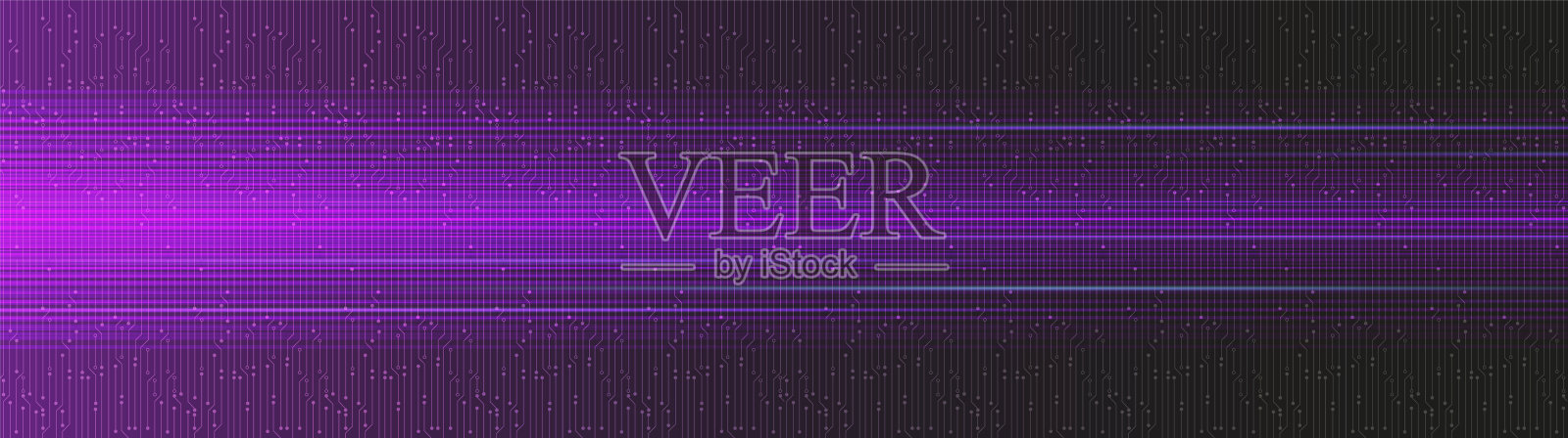 全景暗紫色技术背景，速度和声波概念设计，自由空间的文字放入，矢量插图。插画图片素材