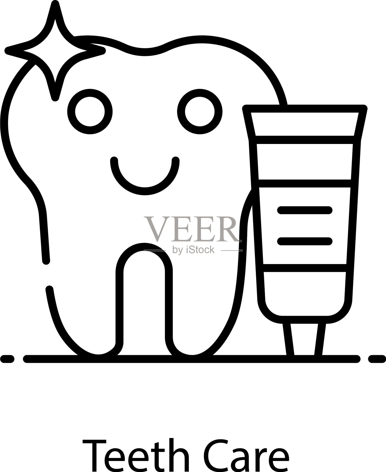 牙齿保健插画图片素材