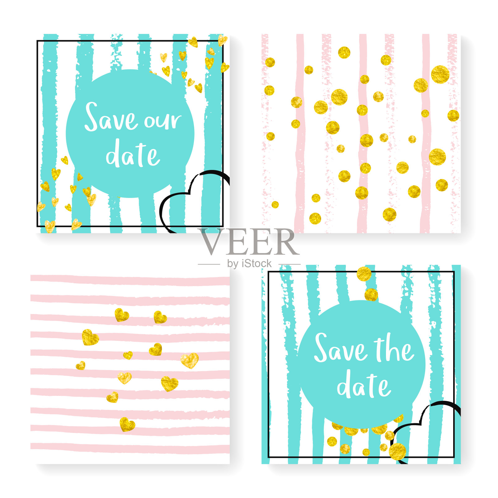 新娘闪闪发光。绿松石雨星尘。粉红色的插画图片素材